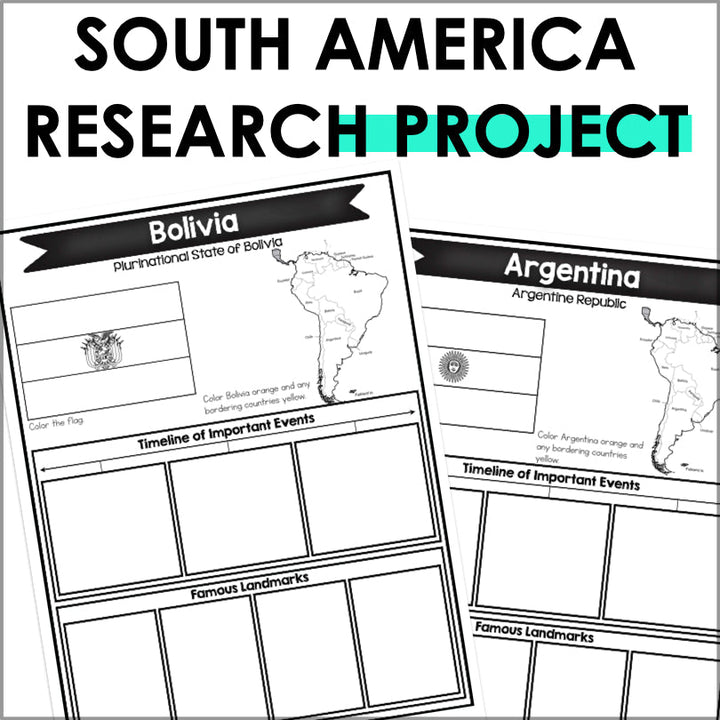 Explore South America: A Country and Territory Research Project - Teacher Jeanell