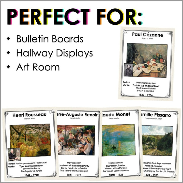 Famous Artists Poster Set - Teacher Jeanell