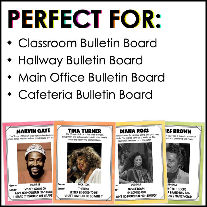 Famous Black Musicians of the 20th Century Poster Set | Black History Posters - Teacher Jeanell