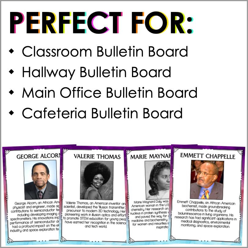 Famous Black Scientists Bulletin Board Poster Set - Teacher Jeanell