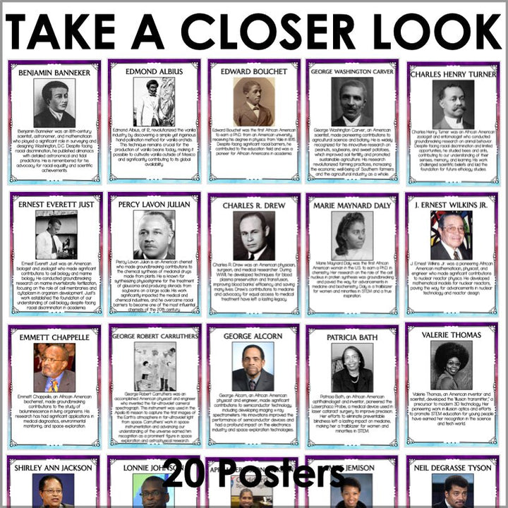 Famous Black Scientists Bulletin Board Poster Set - Teacher Jeanell