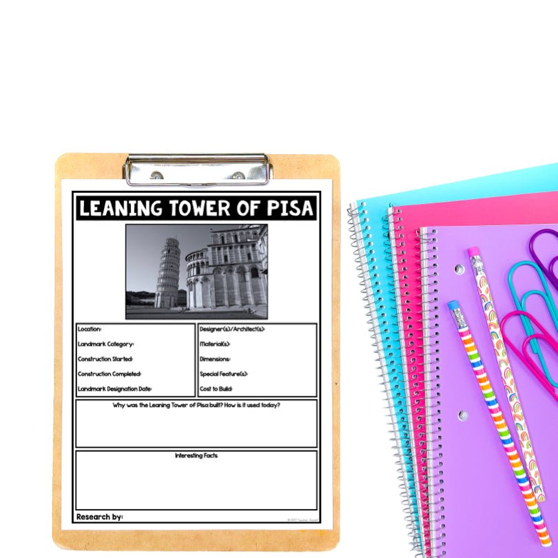 Famous Landmarks Research Project - Teacher Jeanell