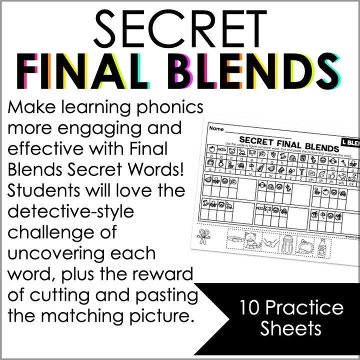 Final Consonant Blends Mystery Words - Teacher Jeanell