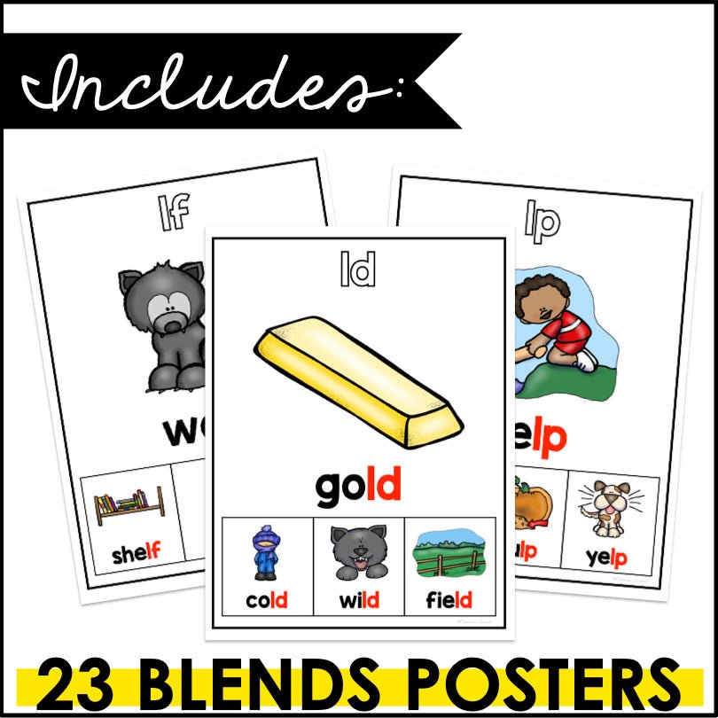 Final Consonant Blends Poster Set - Teacher Jeanell