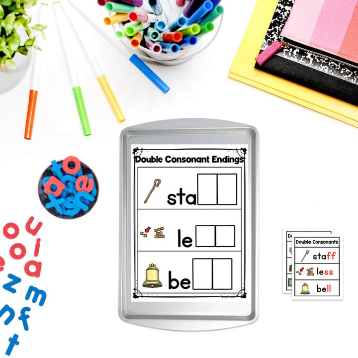 Final Double Consonants Magnetic Letter Activities - Teacher Jeanell