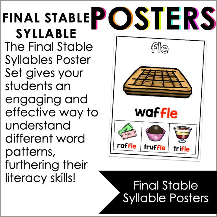 Final Stable Syllables Poster Set - Teacher Jeanell