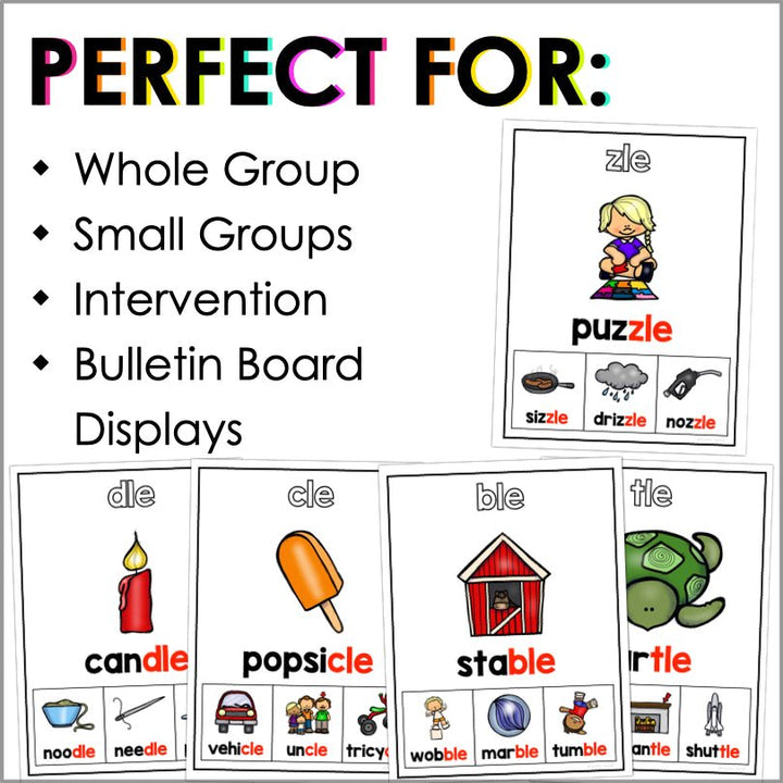 Final Stable Syllables Poster Set - Teacher Jeanell