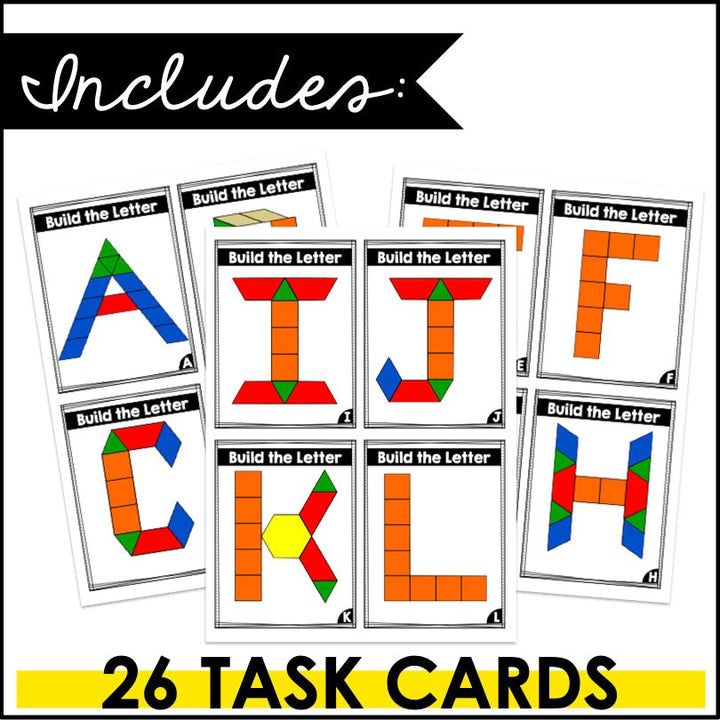 Fine Motor Skills Activities Letters and Numbers Pattern Blocks - Teacher Jeanell
