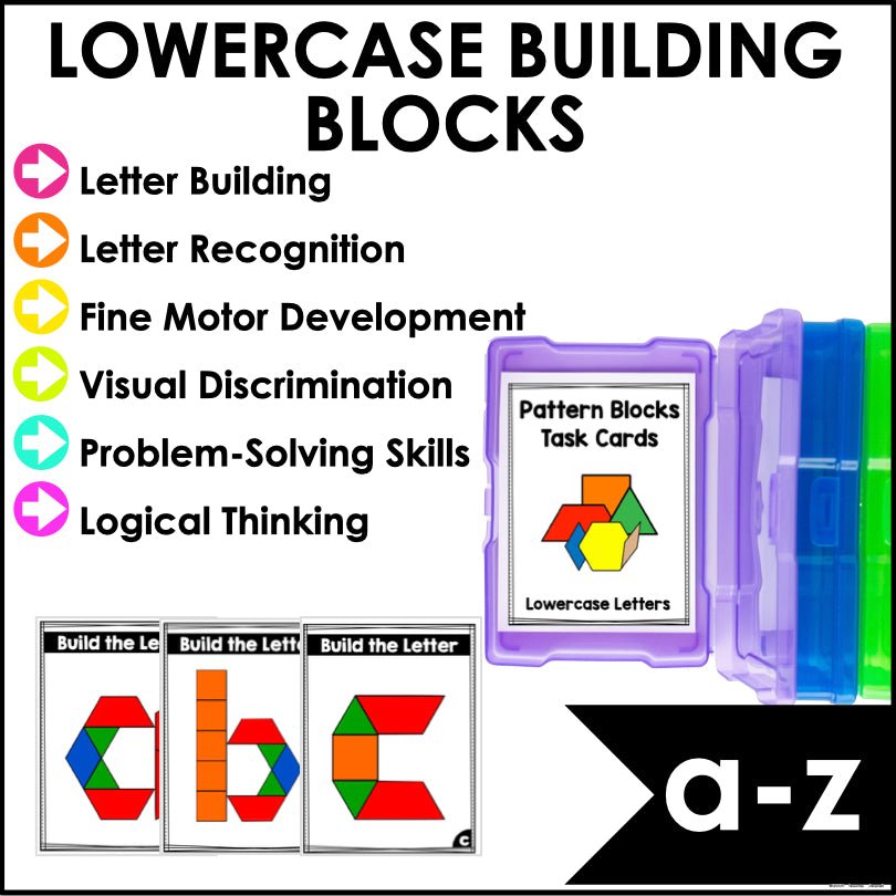 Fine Motor Skills Activities Letters and Numbers Pattern Blocks - Teacher Jeanell