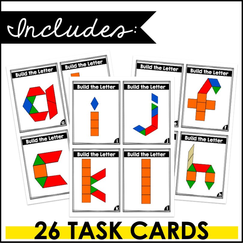 Fine Motor Skills Activities Letters and Numbers Pattern Blocks - Teacher Jeanell