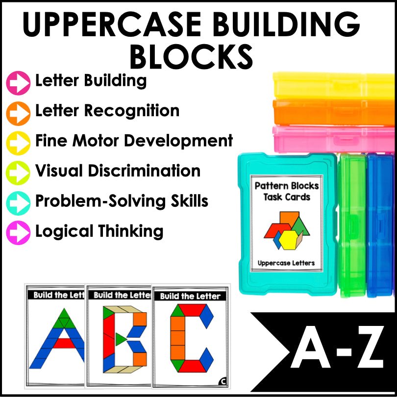 Fine Motor Skills Activities Letters and Numbers Pattern Blocks - Teacher Jeanell