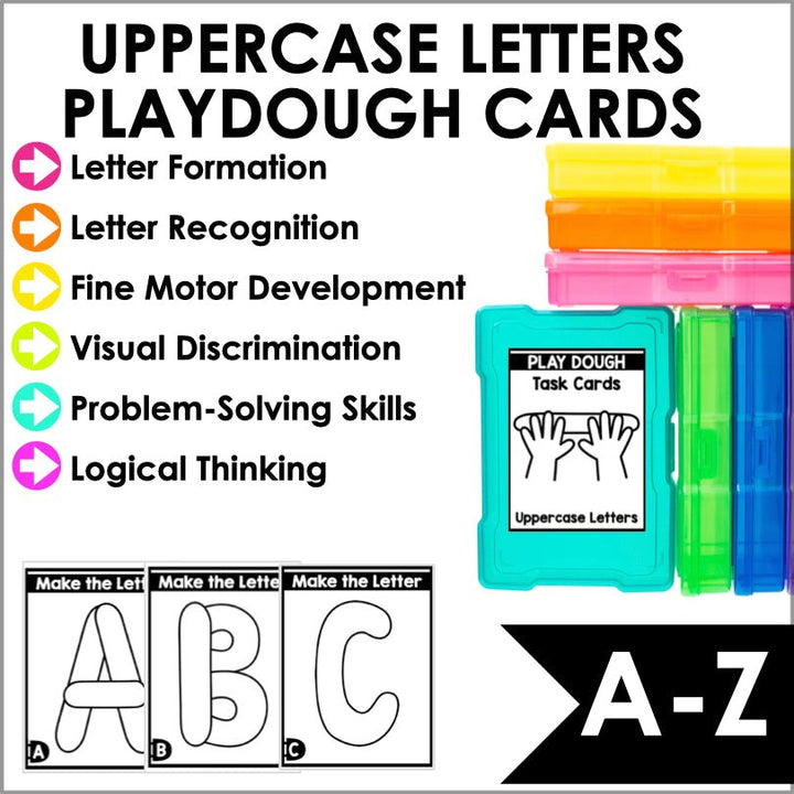 Fine Motor Skills Activities Letters and Numbers Playdough Task Cards - Teacher Jeanell
