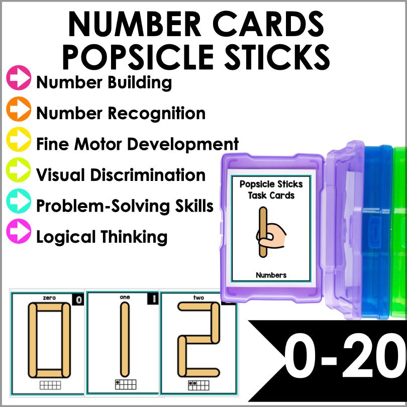 Fine Motor Skills Activities Letters and Numbers Popsicle Sticks - Teacher Jeanell