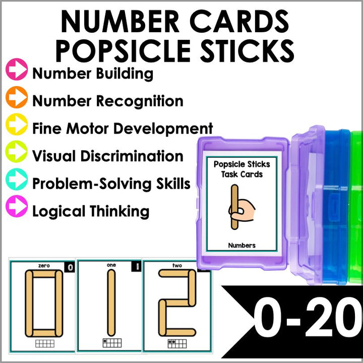 Fine Motor Skills Activities Letters and Numbers Popsicle Sticks - Teacher Jeanell
