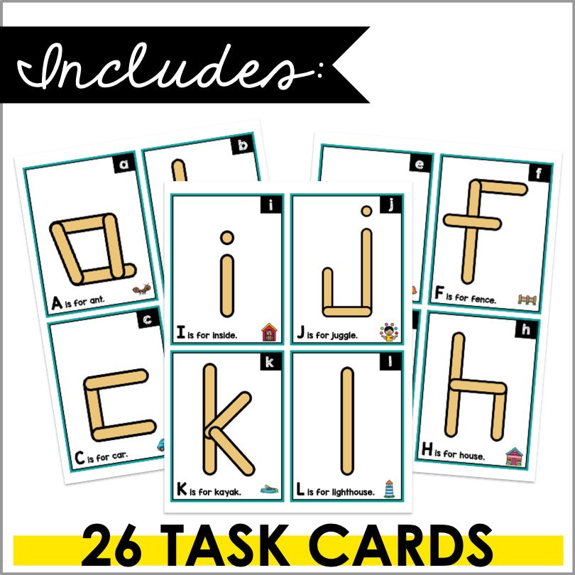 Fine Motor Skills Activities Letters and Numbers Popsicle Sticks - Teacher Jeanell