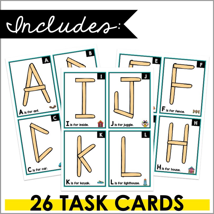 Fine Motor Skills Activities Letters and Numbers Popsicle Sticks - Teacher Jeanell