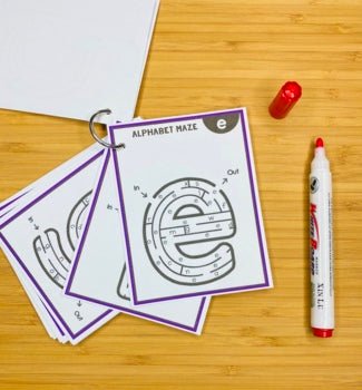 Fine Motor Skills Activities Mazes Alphabet Lowercase and Uppercase Letters - Teacher Jeanell
