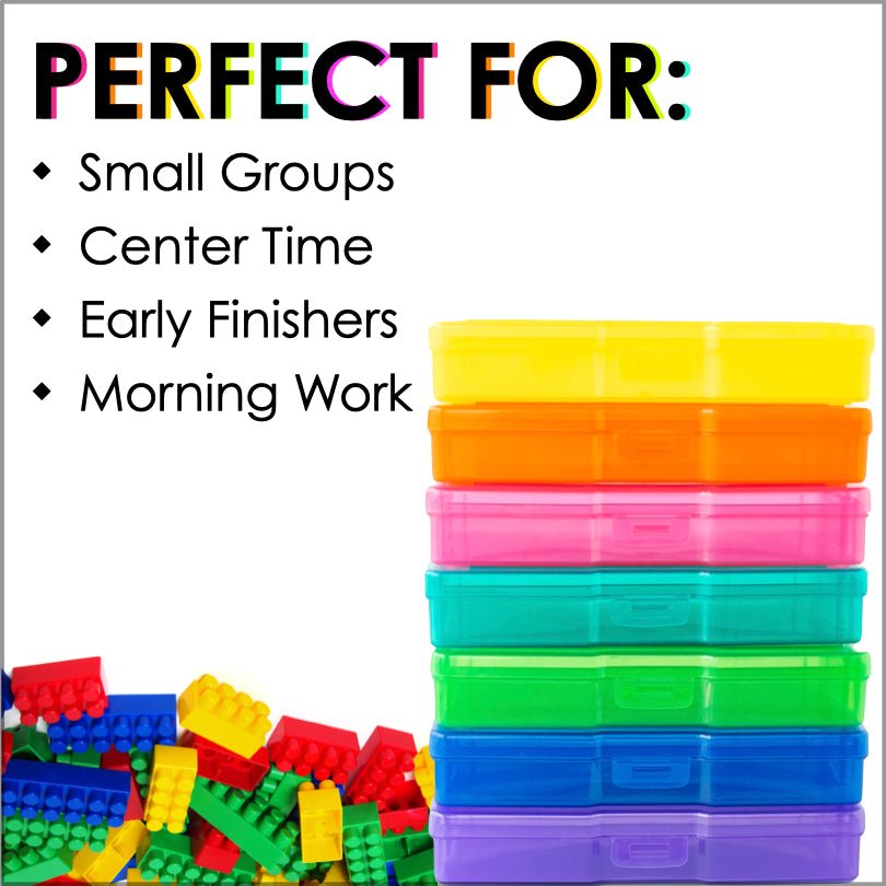 Fine Motor Task Boxes Letters and Numbers Bundle | Building Blocks - Teacher Jeanell