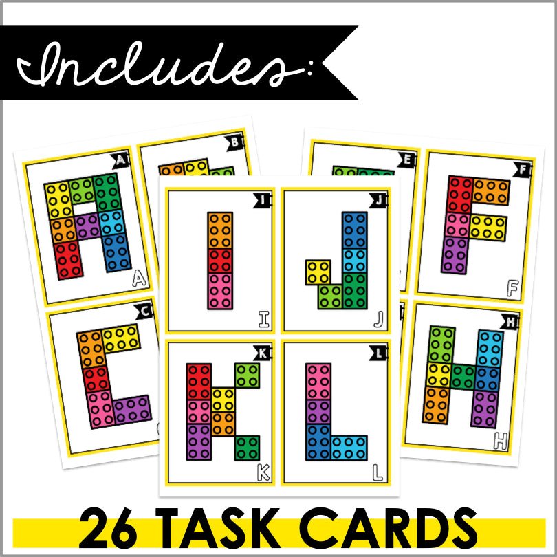 Fine Motor Task Boxes Letters and Numbers Bundle | Building Blocks - Teacher Jeanell