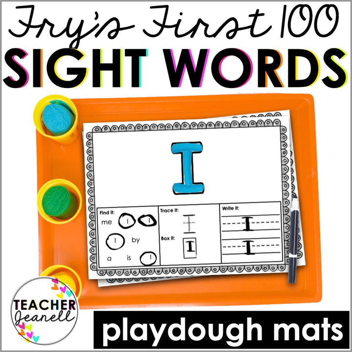 Fry's First 100 Sight Word Playdough Mats - Teacher Jeanell