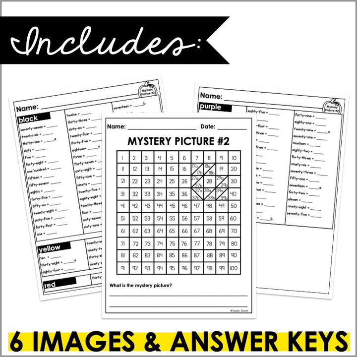 Halloween Place Value Mystery Picture | Halloween Math - Teacher Jeanell