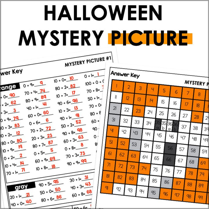 Halloween Place Value Mystery Picture | Halloween Math - Teacher Jeanell