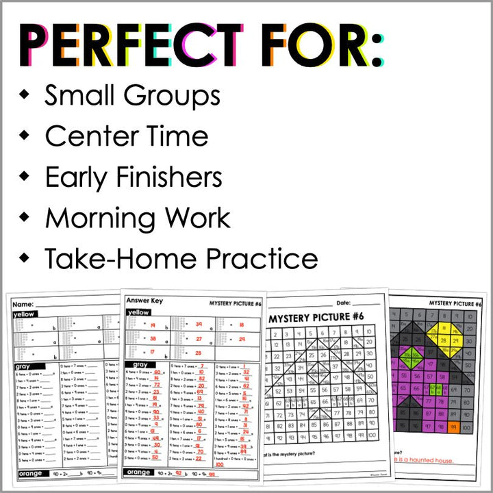 Halloween Place Value Mystery Picture | Halloween Math - Teacher Jeanell