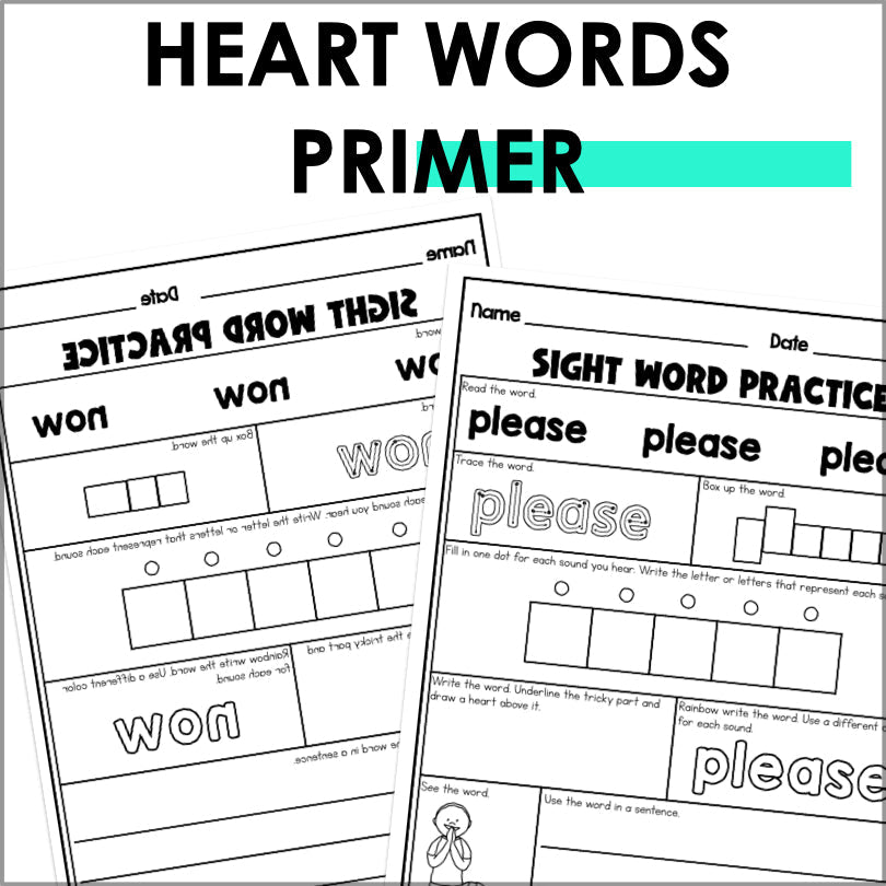 Heart Words Practice Primer | Word Mapping Science of Reading Aligned - Teacher Jeanell