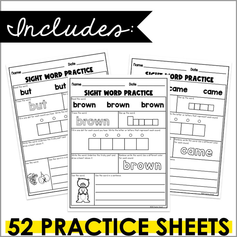 Heart Words Practice Primer | Word Mapping Science of Reading Aligned - Teacher Jeanell