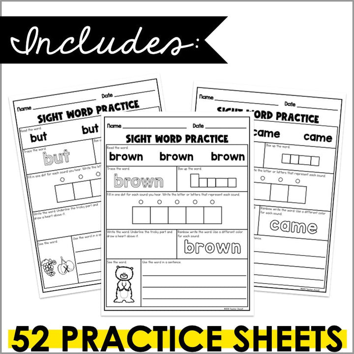 Heart Words Practice Primer | Word Mapping Science of Reading Aligned - Teacher Jeanell