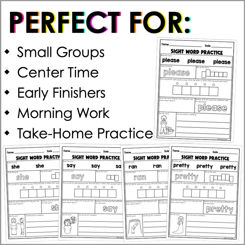Heart Words Practice Primer | Word Mapping Science of Reading Aligned - Teacher Jeanell