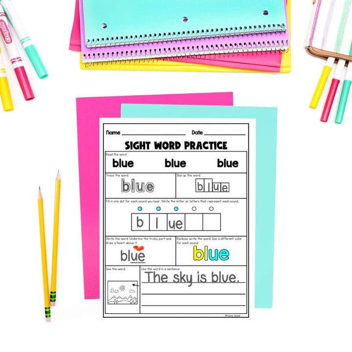 Heart Words PrePrimer Practice | Word Mapping - Teacher Jeanell
