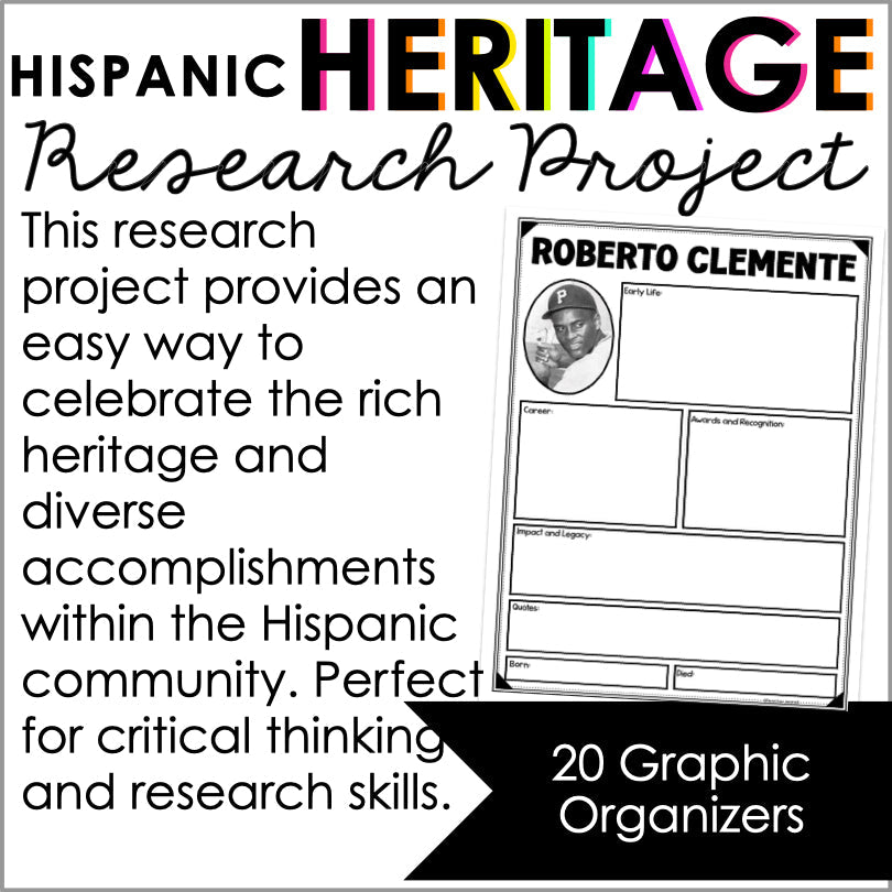 Hispanic American Heritage Month Research Project - Teacher Jeanell