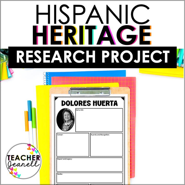 Hispanic American Heritage Month Research Project - Teacher Jeanell