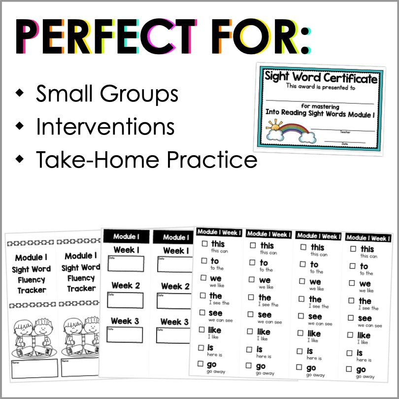 HMH Into Reading 1st Grade Sight Word Fluency Modules 1-12 Supplemental Resource - Teacher Jeanell