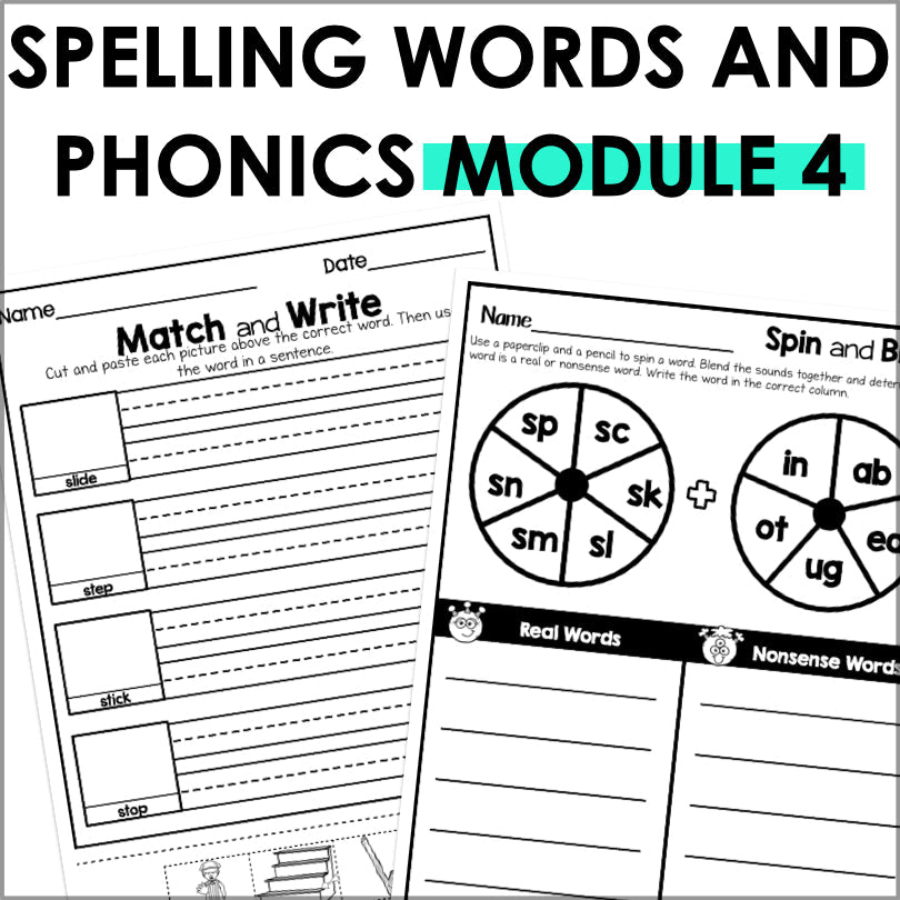 HMH Into Reading 1st Grade Spelling and Phonics Module 4 Supplement - Teacher Jeanell