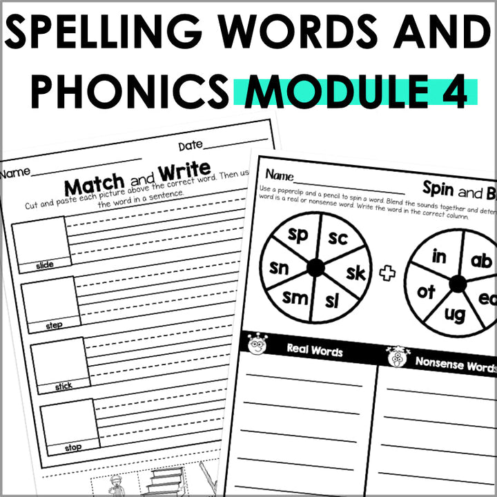 HMH Into Reading 1st Grade Spelling and Phonics Module 4 Supplement - Teacher Jeanell
