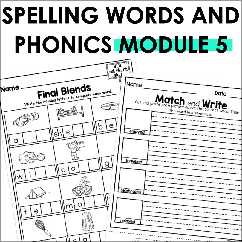 HMH Into Reading 1st Grade Spelling and Phonics Module 5 Supplement - Teacher Jeanell