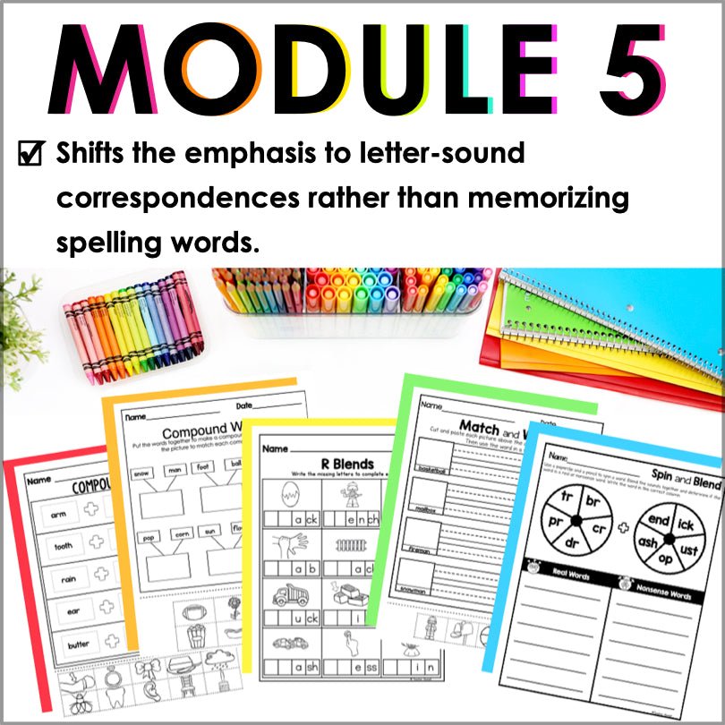 HMH Into Reading 1st Grade Spelling and Phonics Module 5 Supplement - Teacher Jeanell