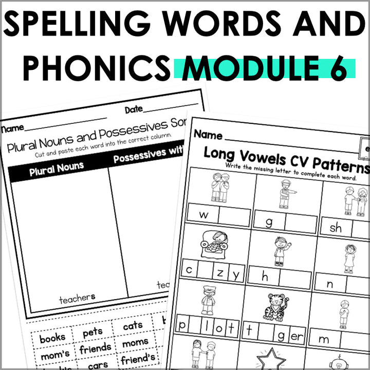 HMH Into Reading 1st Grade Spelling and Phonics Module 6 Supplement - Teacher Jeanell