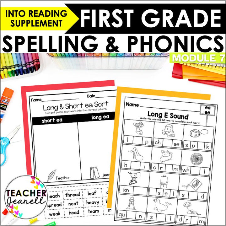 HMH Into Reading 1st Grade Spelling and Phonics Module 7 Supplement - Teacher Jeanell