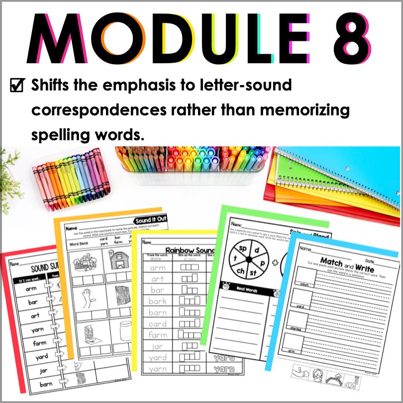 HMH Into Reading 1st Grade Spelling and Phonics Module 8 Supplement - Teacher Jeanell