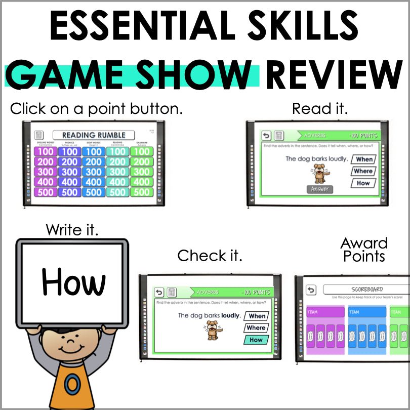 HMH Into Reading Module 10 Week 1 First Grade Trivia Game Supplement - Teacher Jeanell