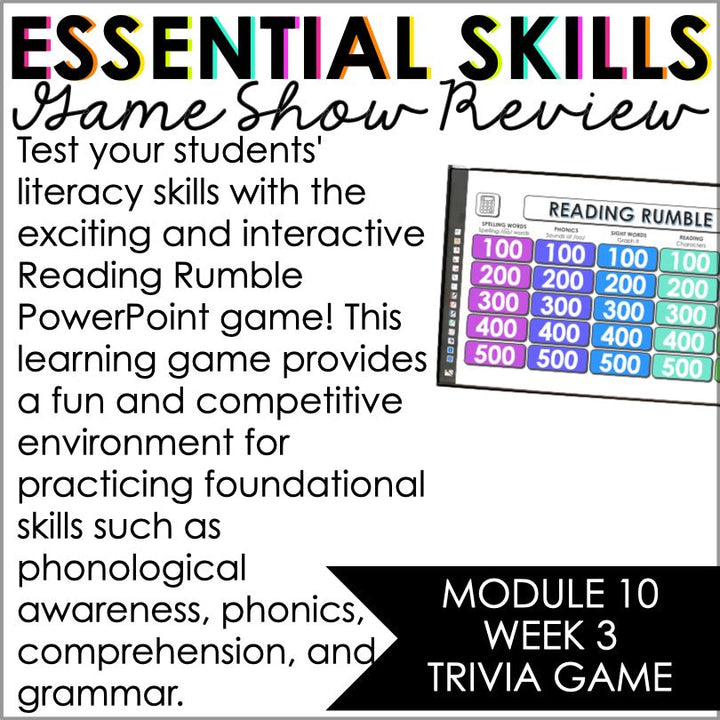 HMH Into Reading Module 10 Week 3 First Grade Trivia Game Supplement - Teacher Jeanell