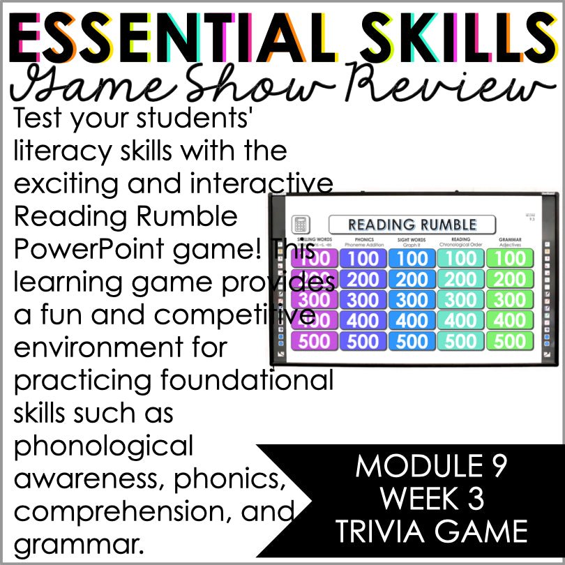 HMH Into Reading Module 9 Week 3 First Grade Trivia Game Supplement - Teacher Jeanell