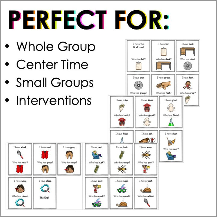 I Have, Who Has Phonics Game Bundle 1 (25 Sets) - Teacher Jeanell