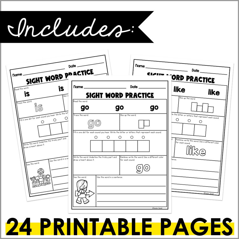 Into Reading 1st Grade Sight Word Practice Module 1 Supplement - Heart Words - Teacher Jeanell