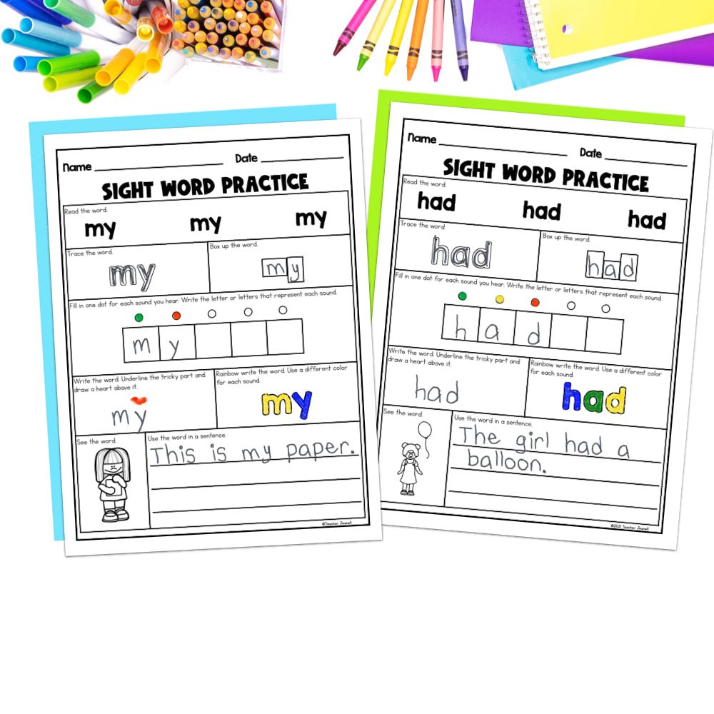 Into Reading 1st Grade Sight Word Practice Module 1 Supplement - Heart Words - Teacher Jeanell