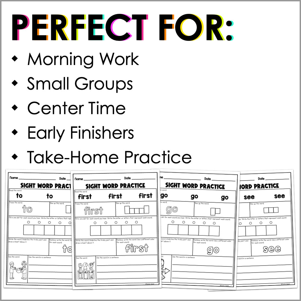 Into Reading 1st Grade Sight Word Practice Module 1 Supplement - Heart Words - Teacher Jeanell