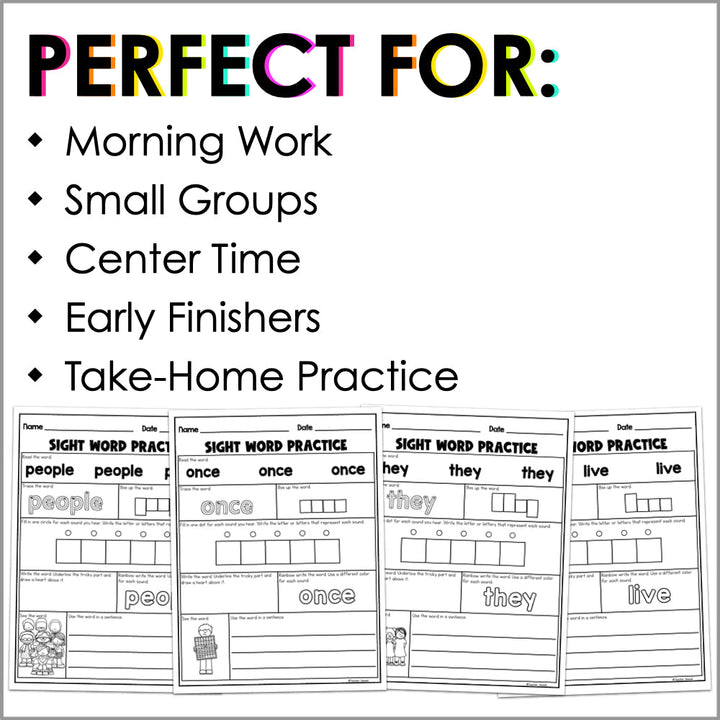 Into Reading 1st Grade Sight Word Practice Module 12 Supplement - Heart Words - Teacher Jeanell